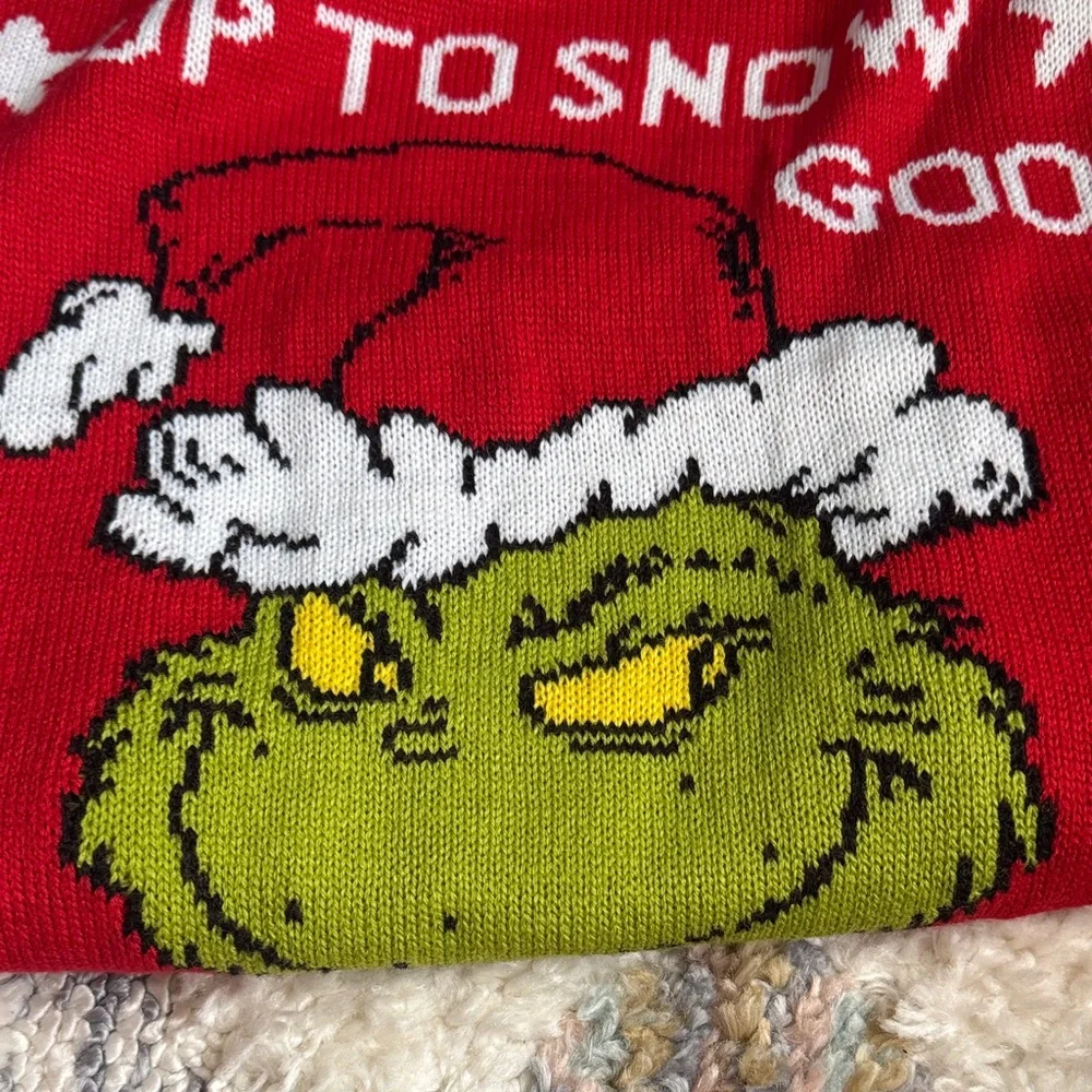 The Grinch “Up To Snow Good!” Dog Sweater- Size: XL